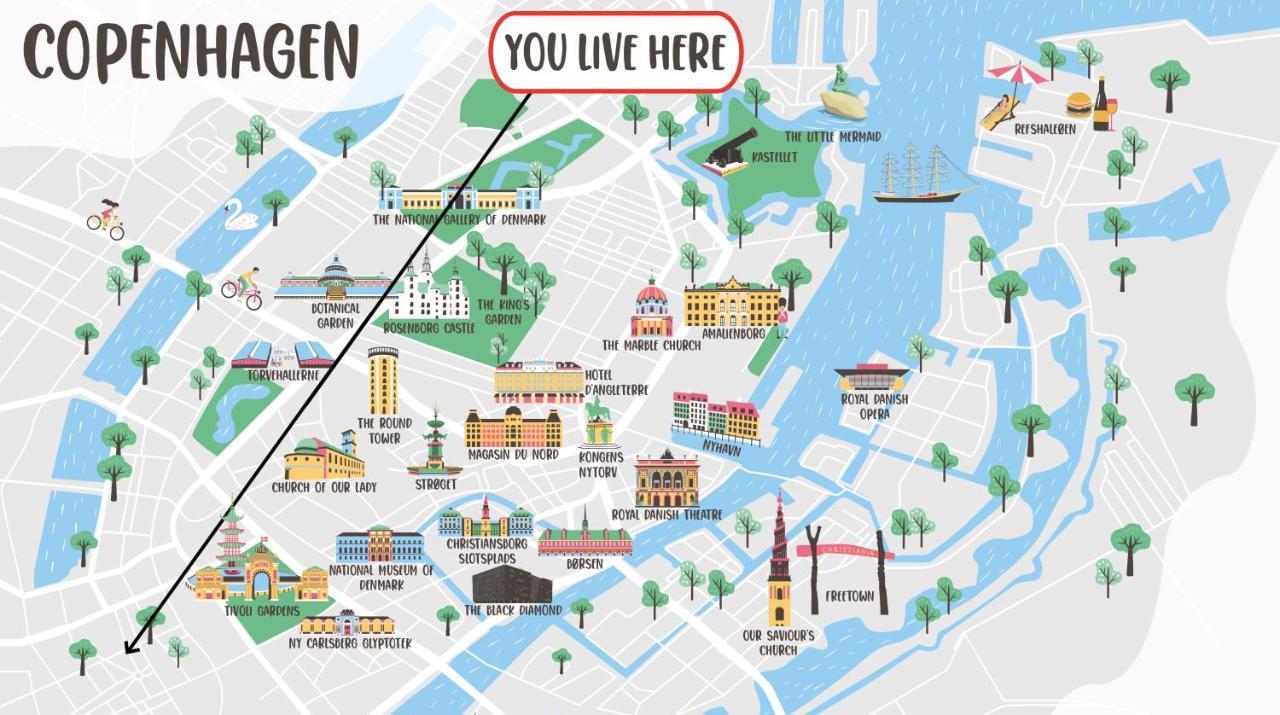 Stylish 5 Person In Vibrant Urban Area * København